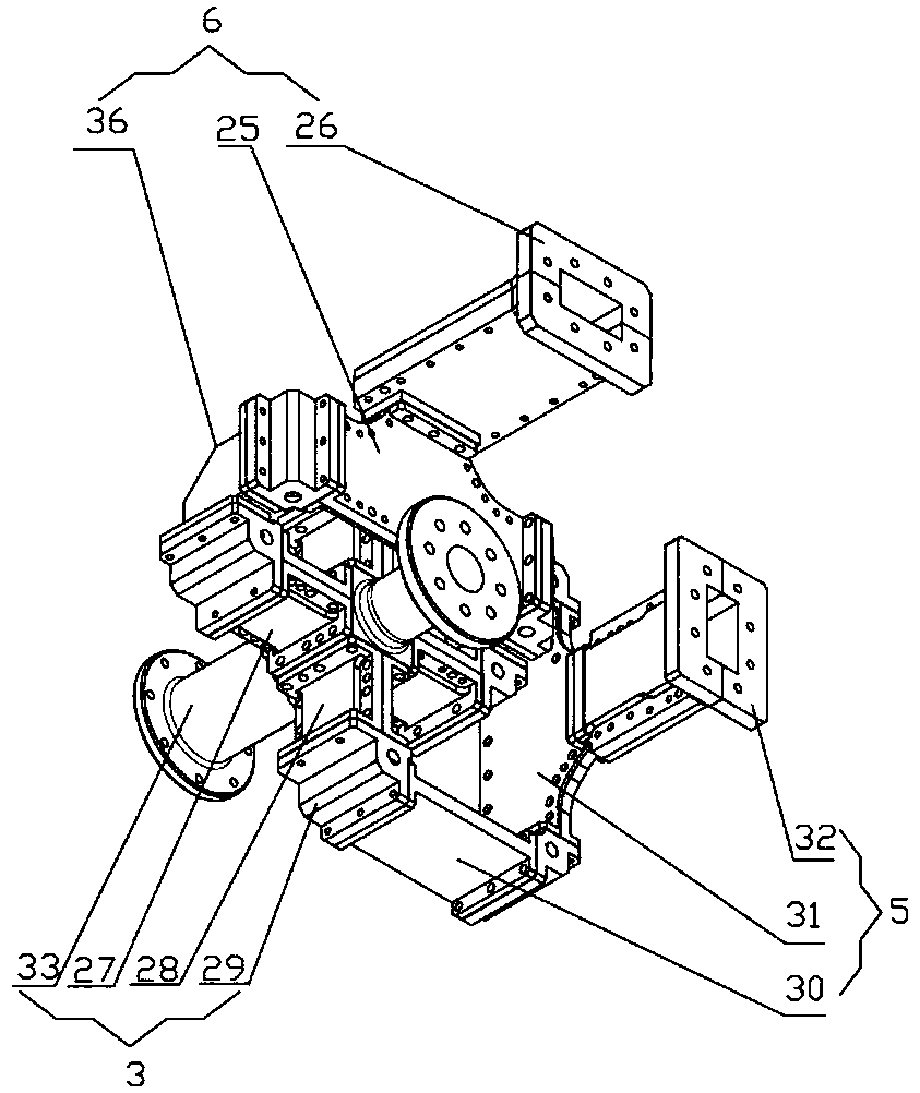 ku/ka dual frequency transceiver shared antenna feed assembly