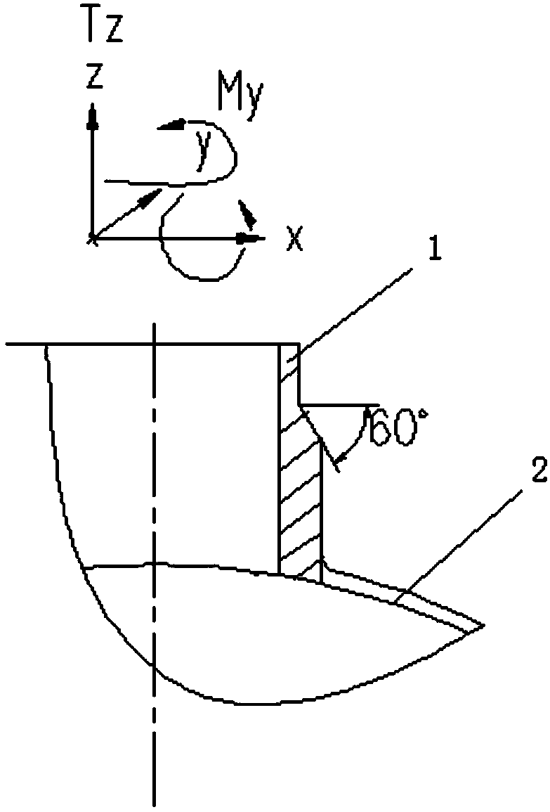Strength checking method based on connecting structure of nozzle and pressure shell