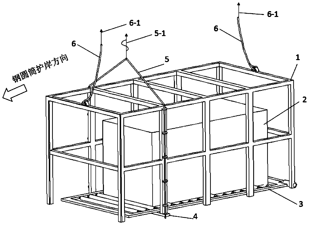 Construction method of non-collision throwing and filling of face protection gabion net bag