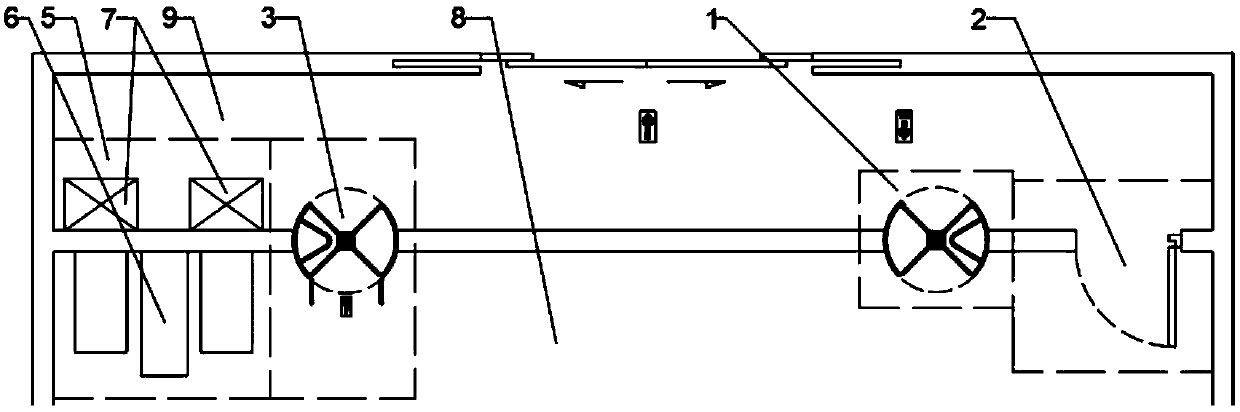 People-goods separation type self-service shopping system and method and unattended store