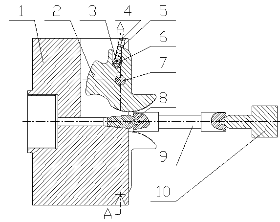 Three-jaw centrifugal force self-centering chuck