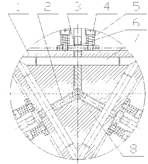 Three-jaw centrifugal force self-centering chuck