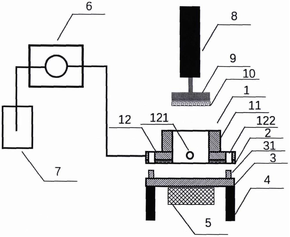 A device for detecting liquid absorption performance of pulp molding materials