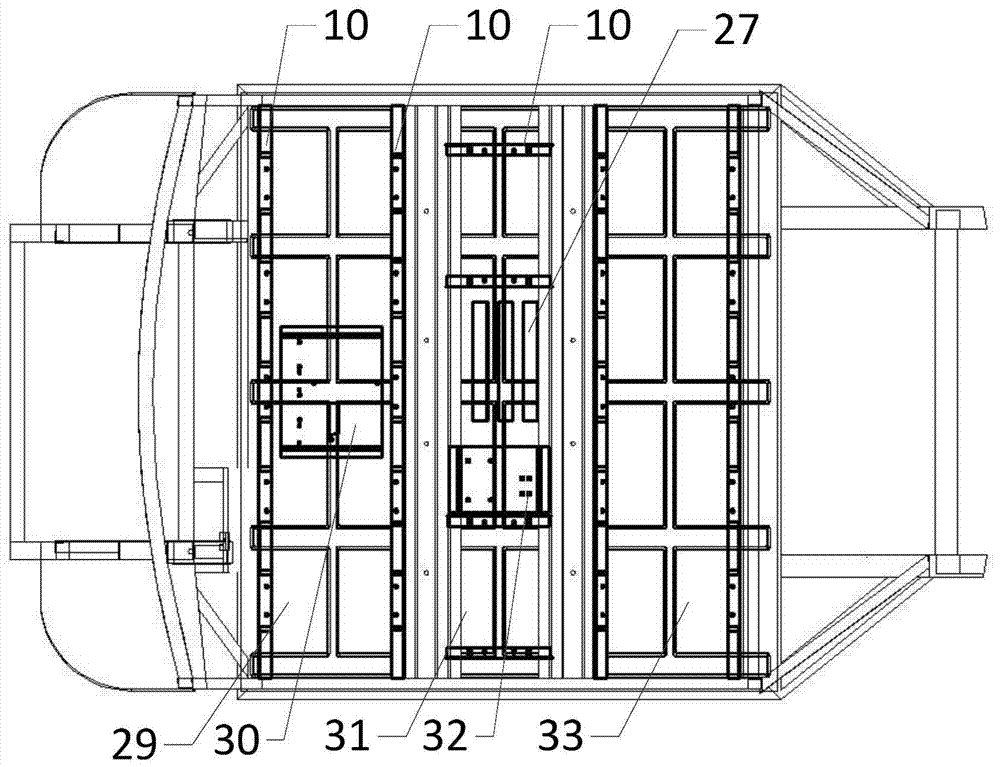 A layout structure of a power battery pack for a distributed four-wheel hub motor driving an electric vehicle