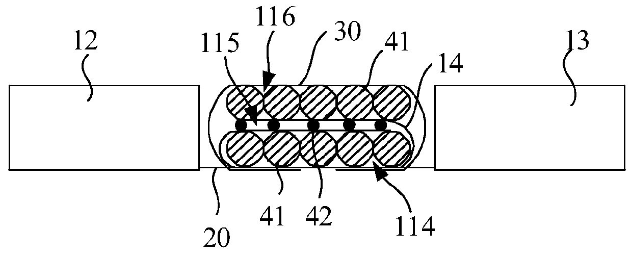 Graphite grounding belt connecting device and graphite grounding belt connecting method