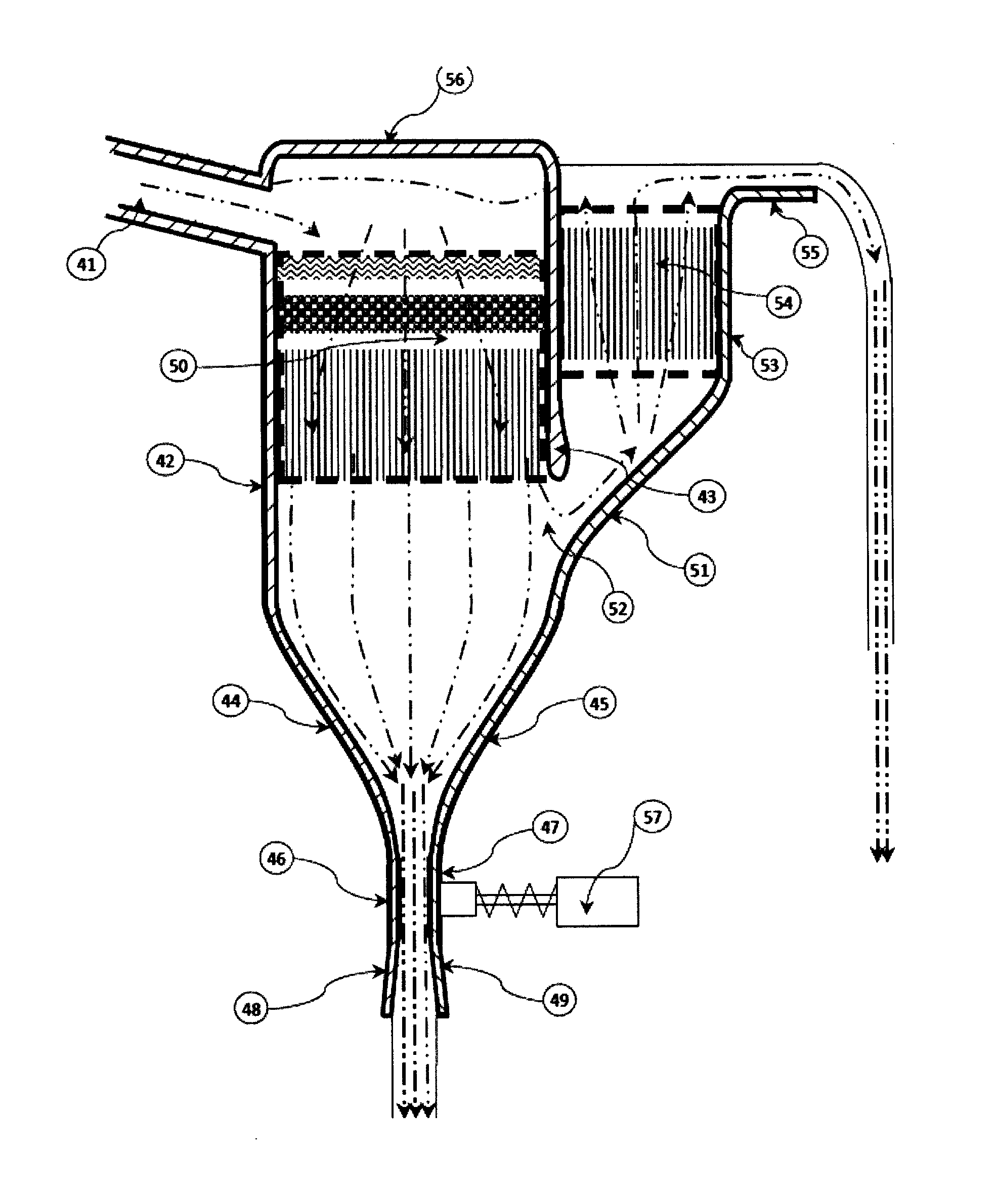Module for a device generating at least one water curtain and corresponding device
