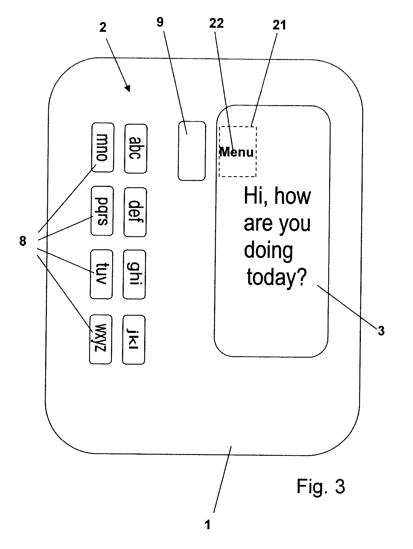 Mobile communication terminal with multi orientation user interface
