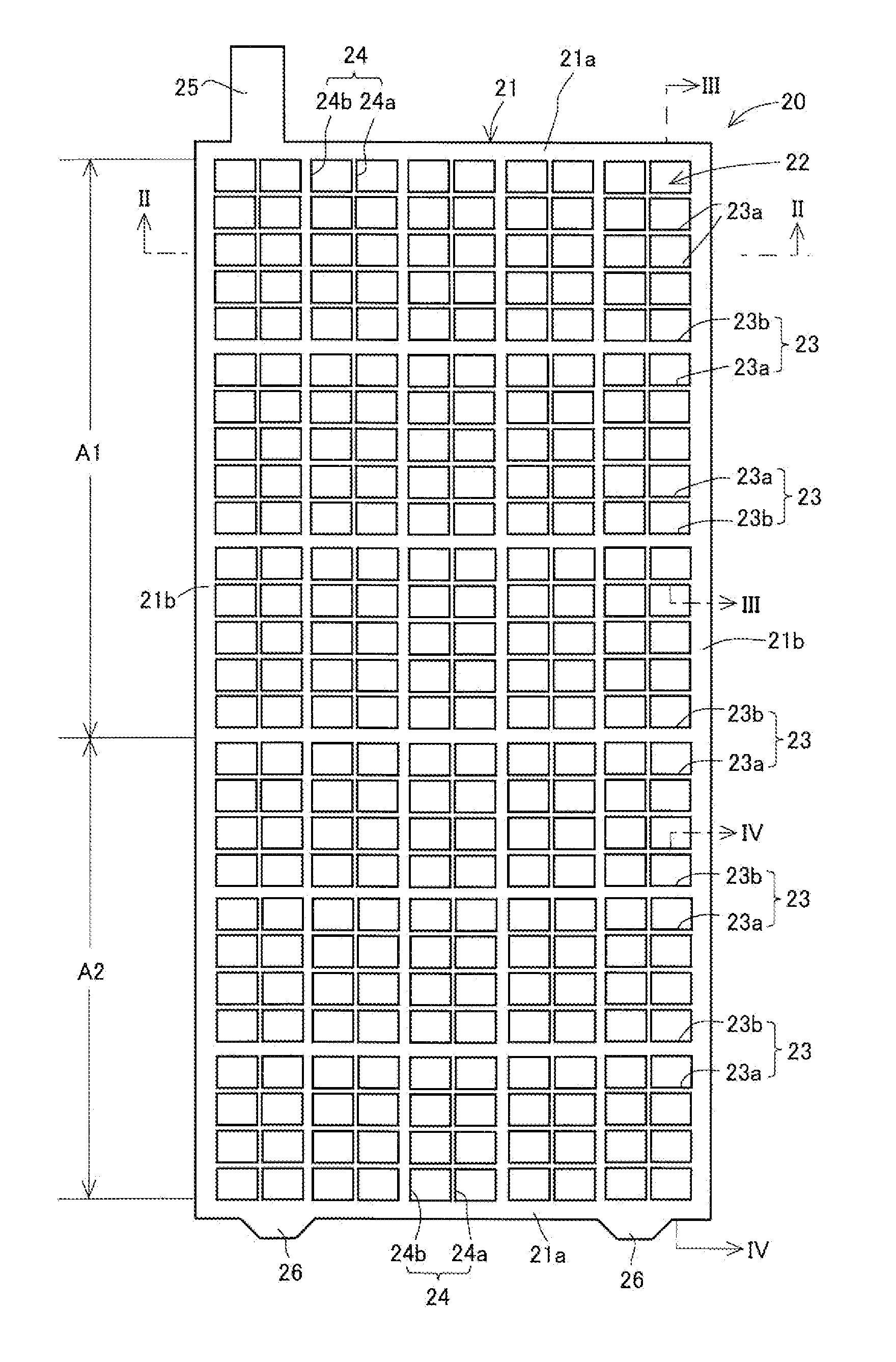 Grid plate for lead acid storage battery, plate, and lead acid storage battery provided with same plate