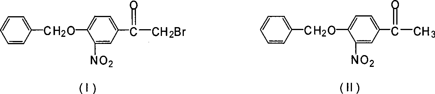 Novel synthesis method for 3-nitryl-4-benzyloxy-alpha-bromoacetophenone