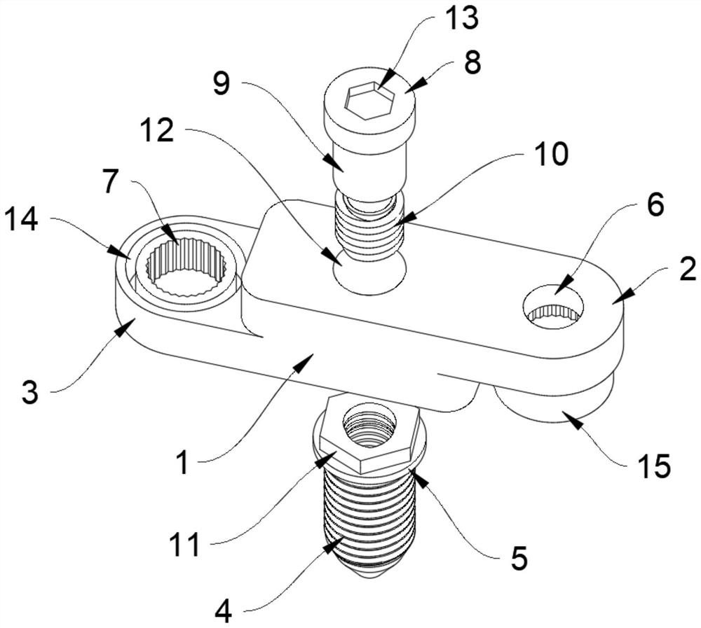 Adjustable combined type planting rod clamp