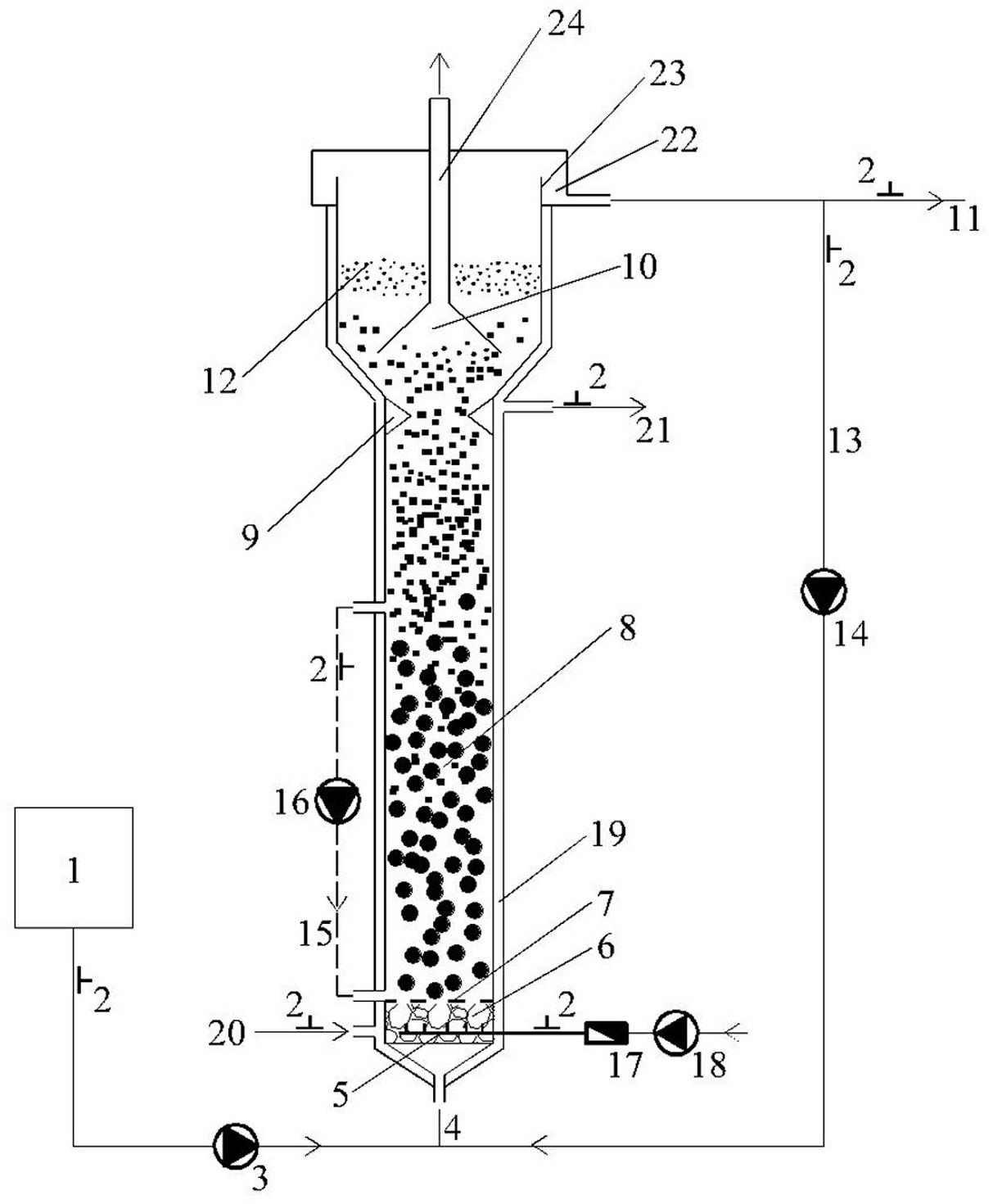 Integrated coking wastewater/excess sludge synchronous treatment method and treatment device