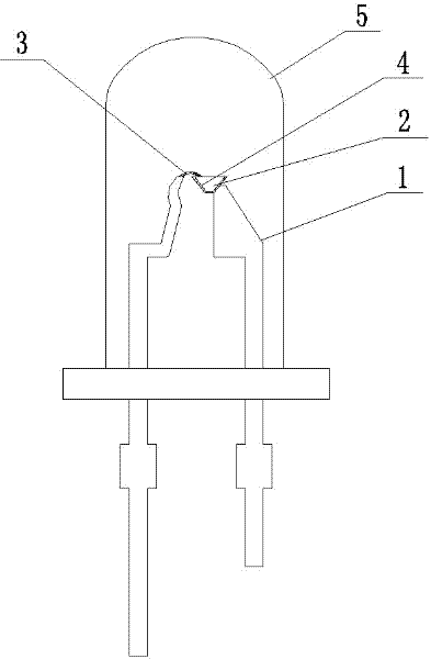 Packaging method for light-emitting manner of LED (Light-Emitting Diode) with specific wavelength