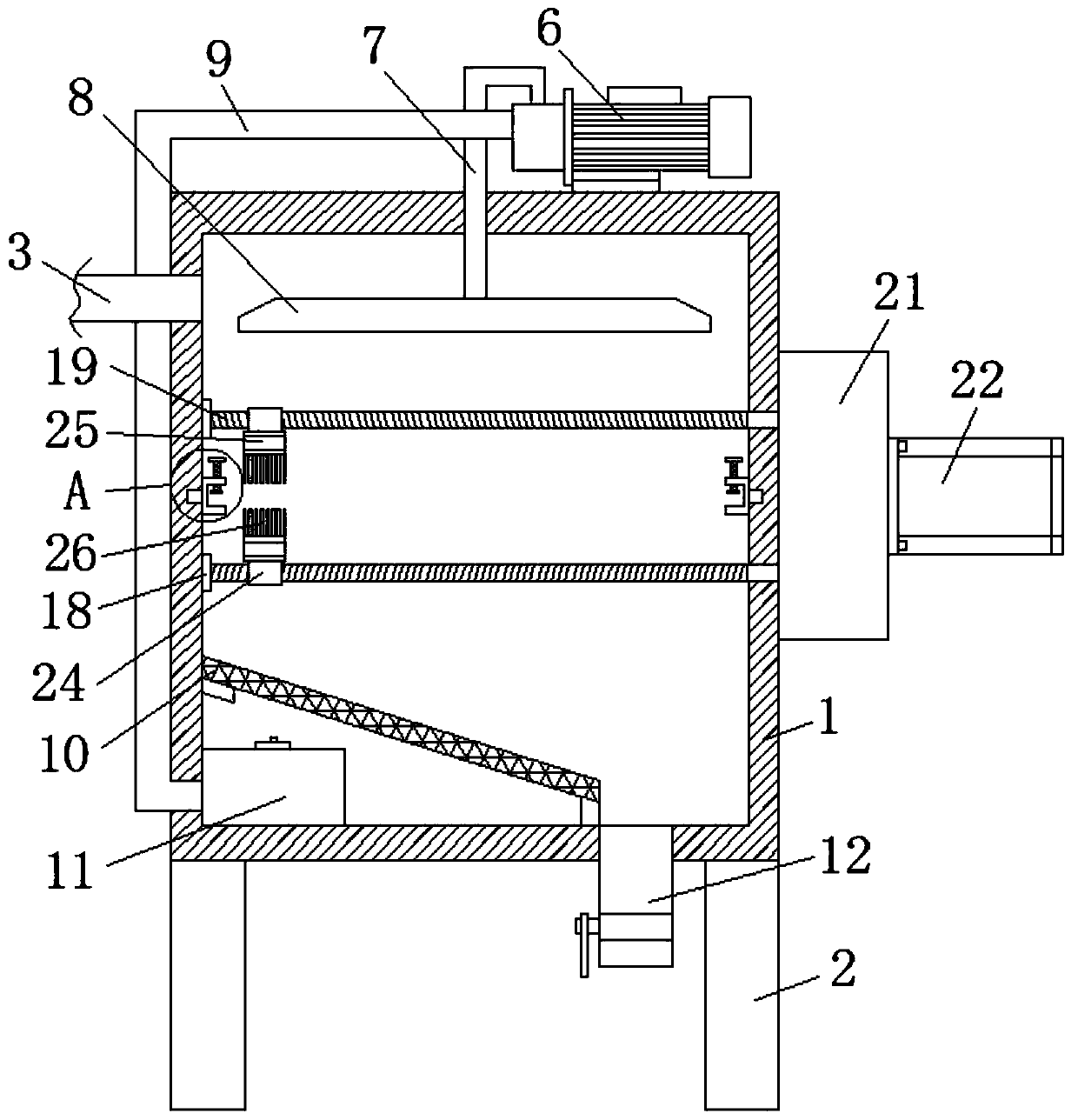 Filter screen cleaning device for petroleum filtering processing