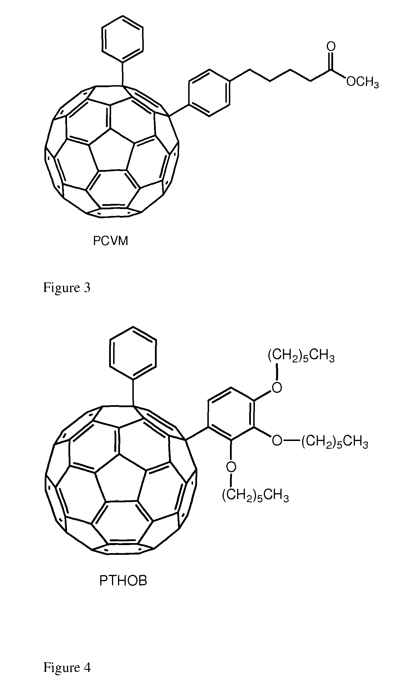 1,4-fullerene addends in photovoltaic cells