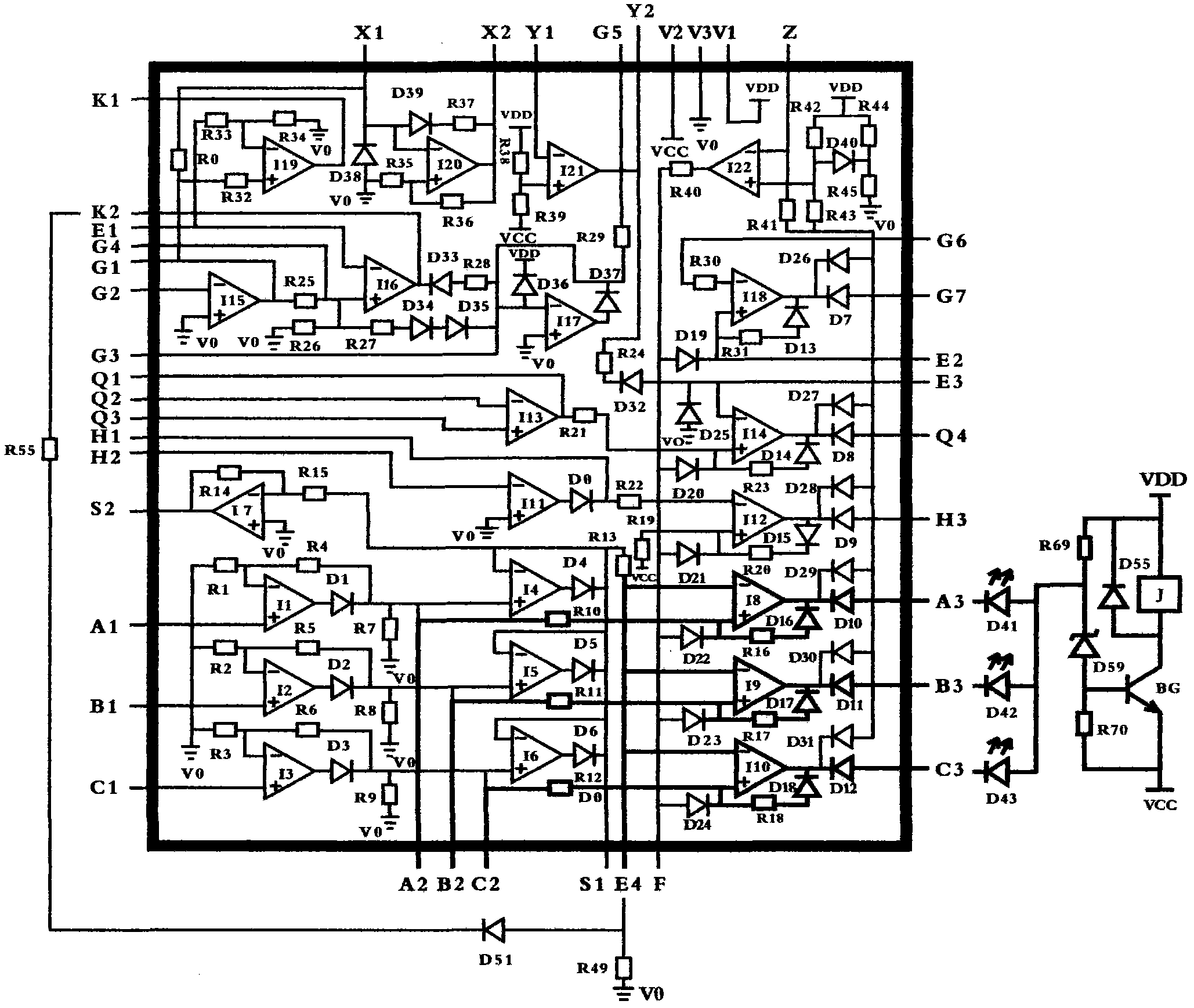Universal protector analog integrated circuit