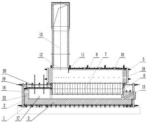 Vertical double-side-blowing smelting furnace