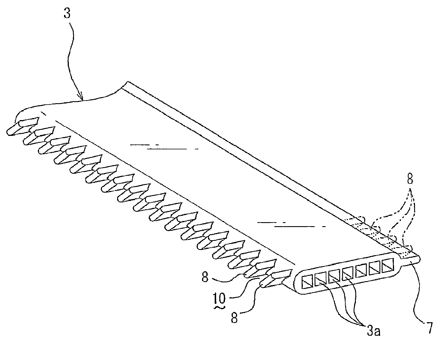 Drainage structure of corrugated fin-type heat exchanger