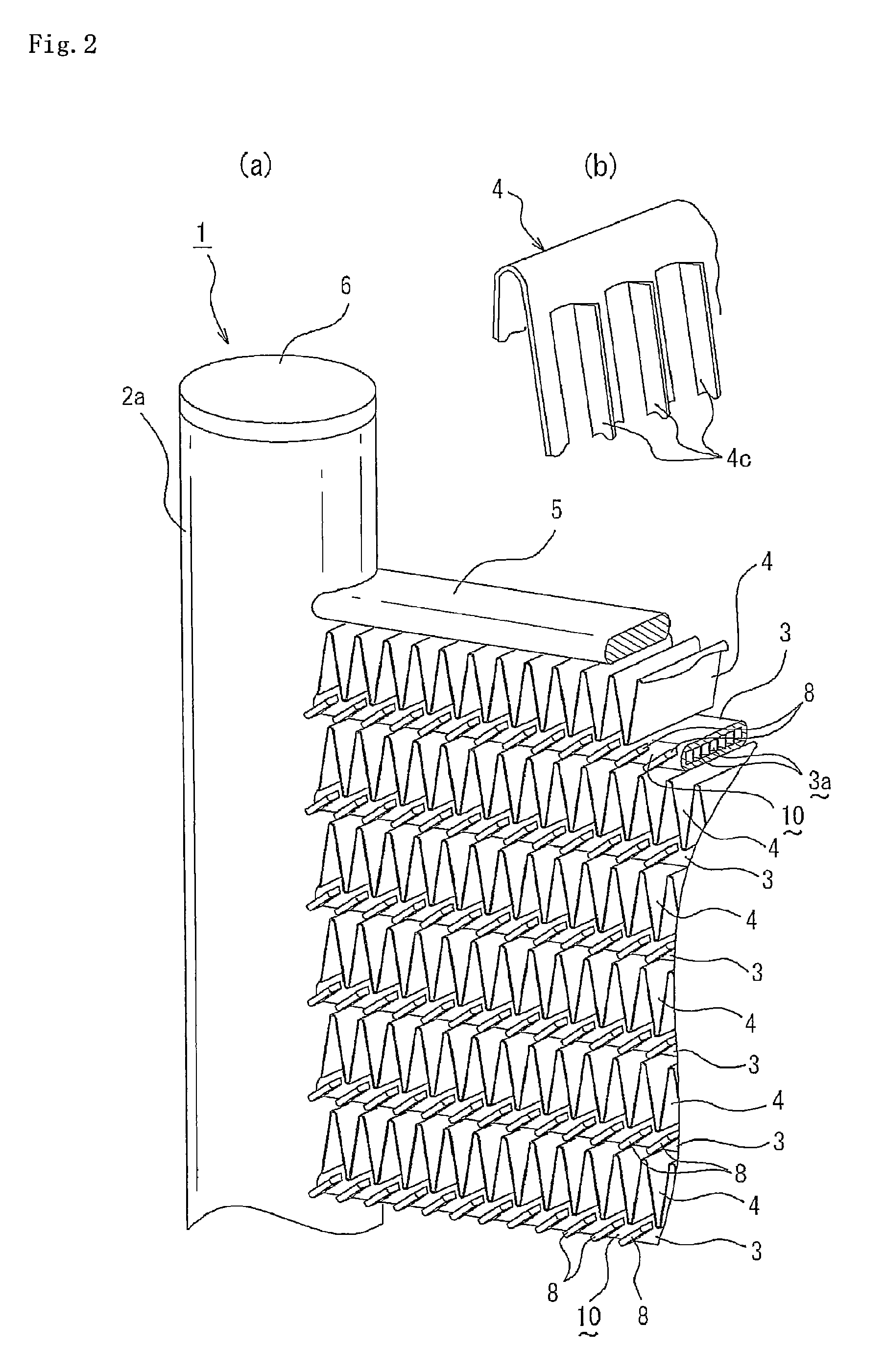 Drainage structure of corrugated fin-type heat exchanger