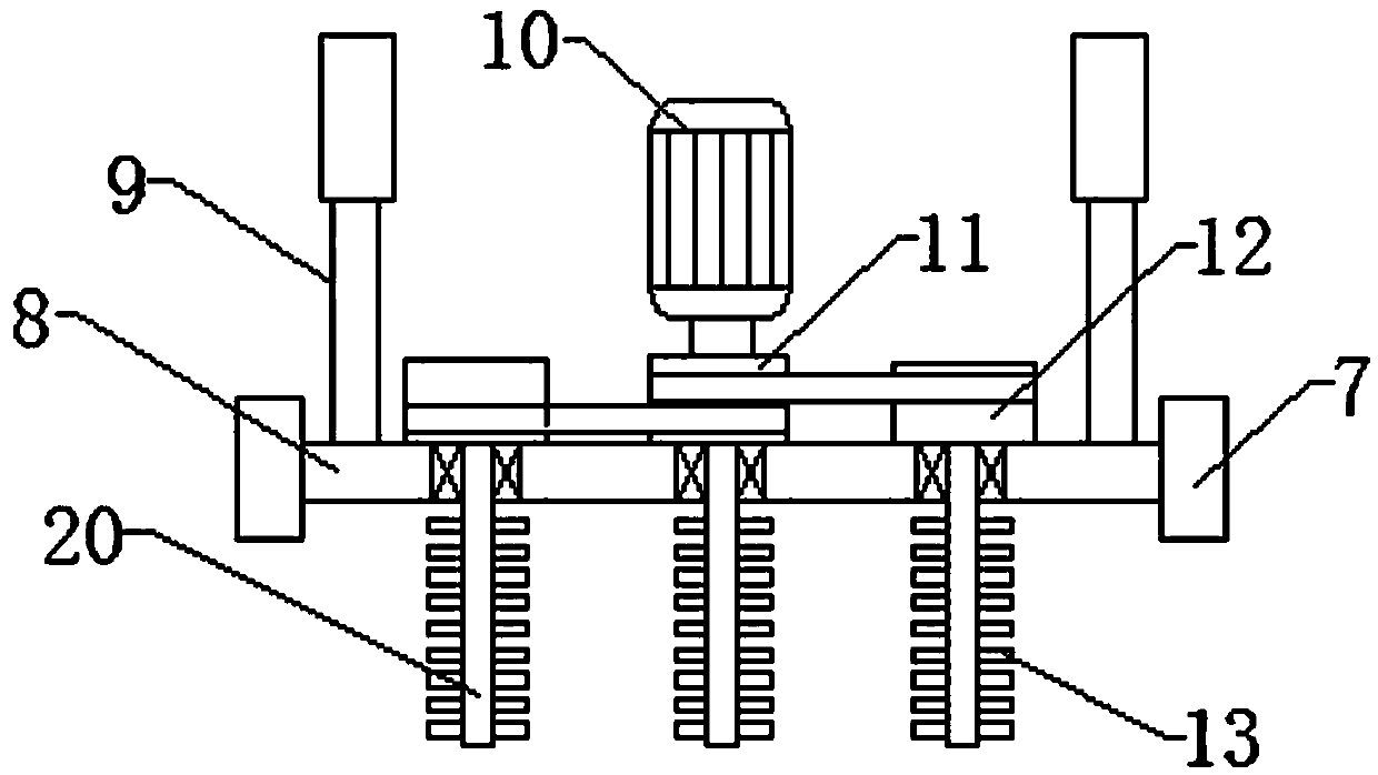 Test tube cleaning device used for chemical experiments