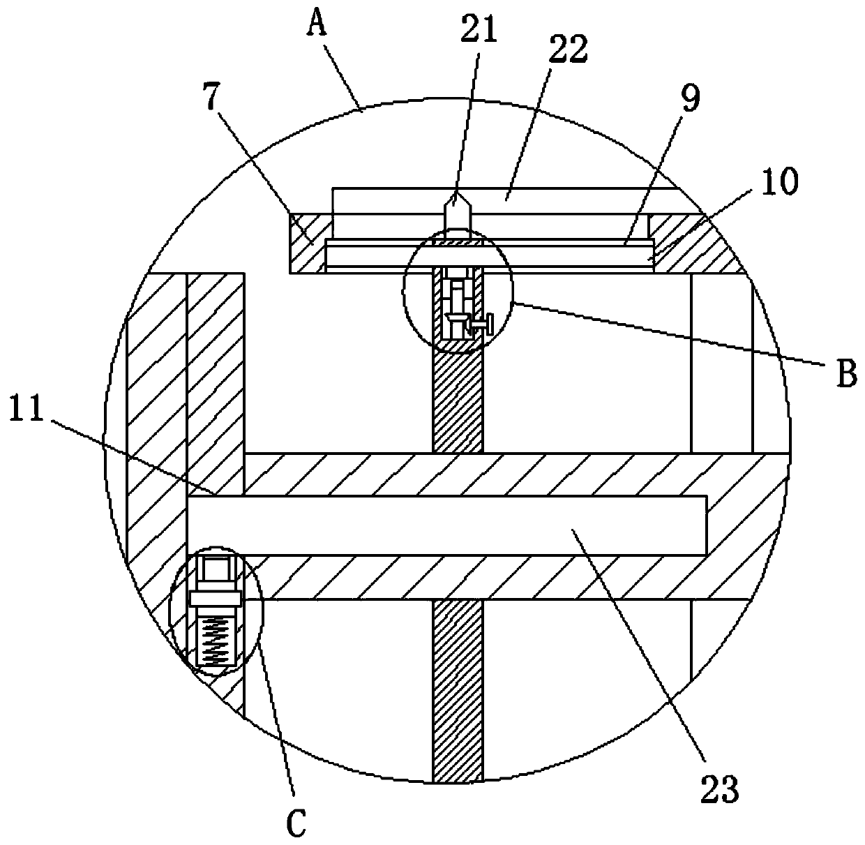 Tunnel drilling device capable of controlling drilling depth and using method thereof
