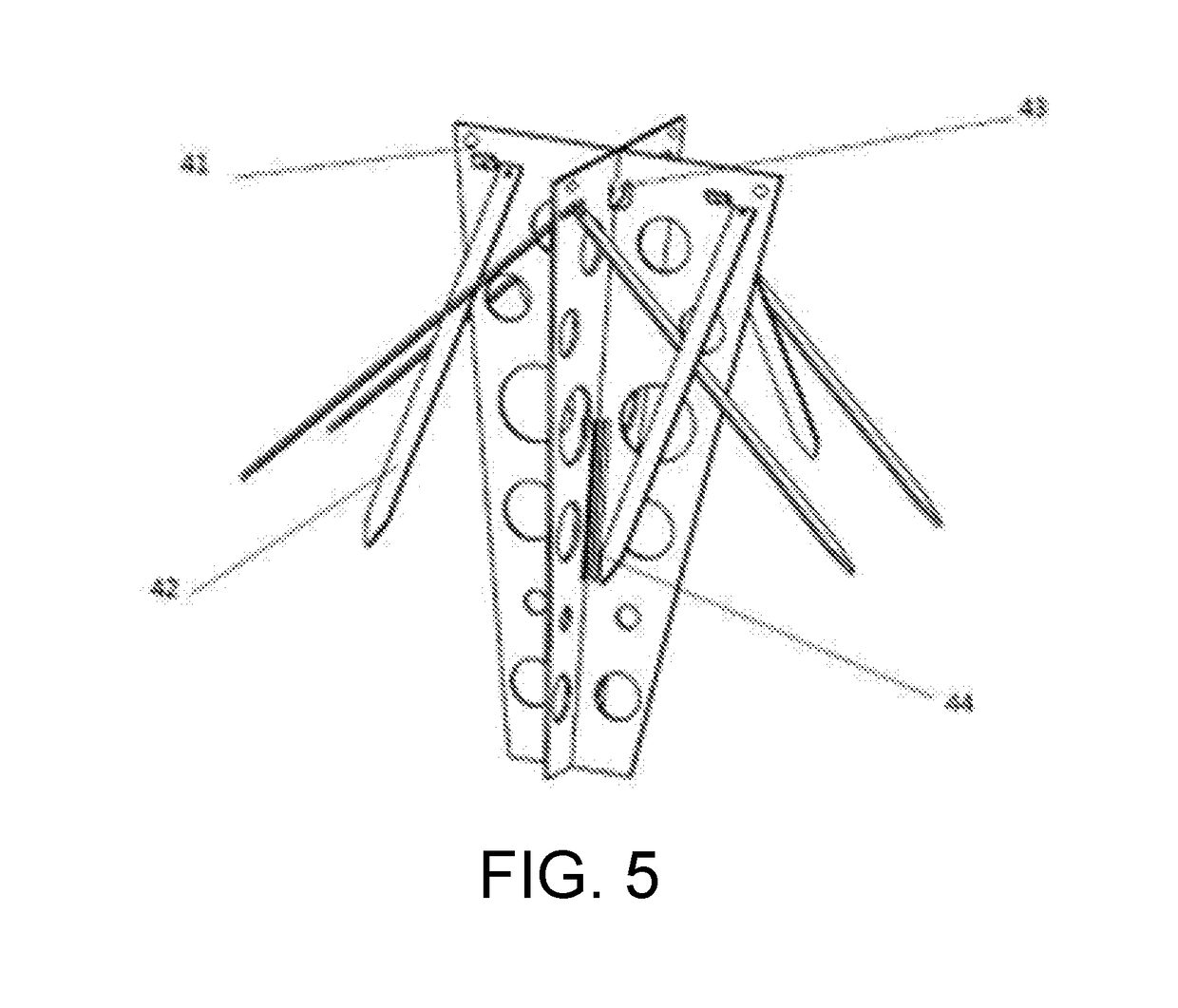 Defrosting machine column fixed support with inclined flat leg