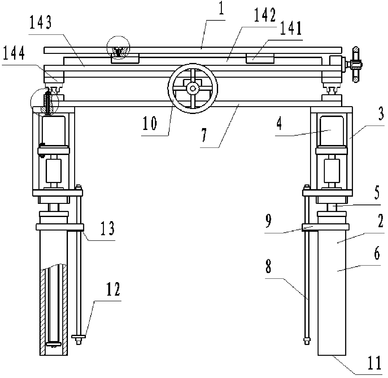 Automatic leveling device for suspension equipment