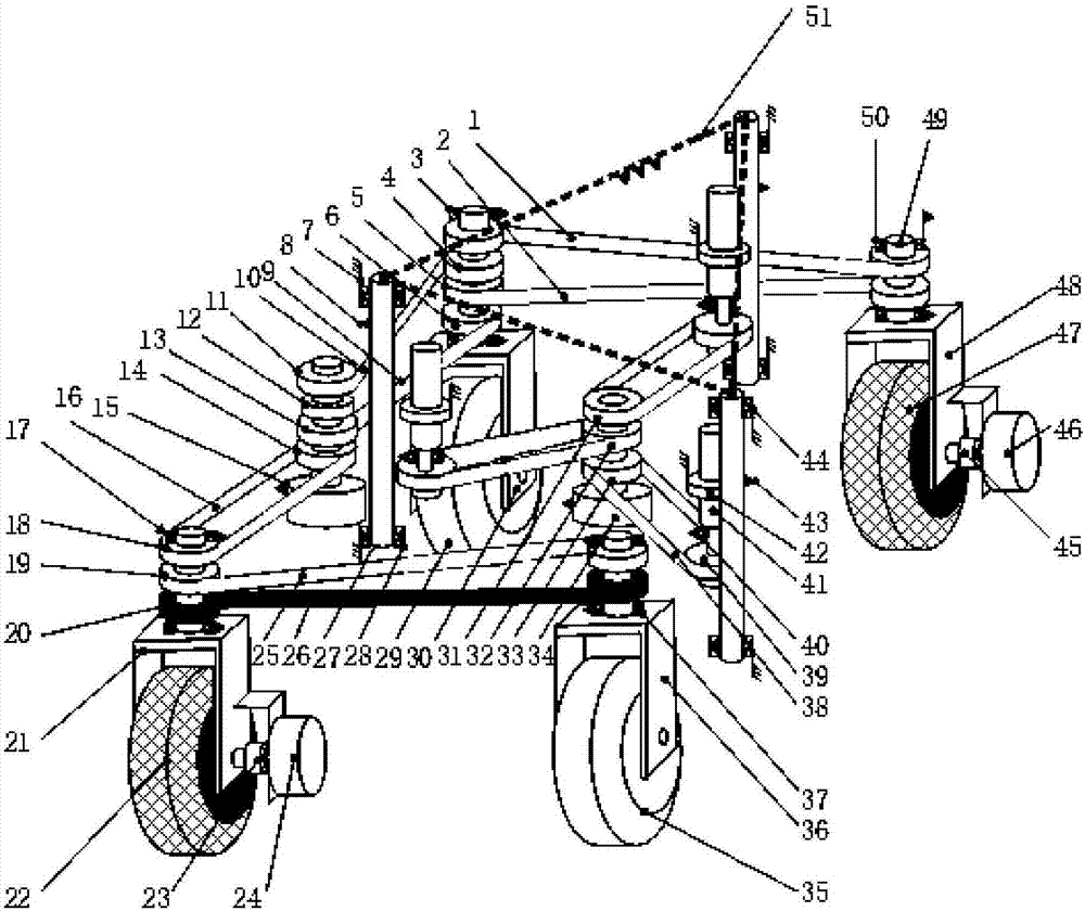 Lightweight lifting trolley capable of omnidirectionally moving