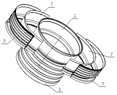 Double-wall corrugated pipeline bell and spigot strengthening method and profiling wrapping structure