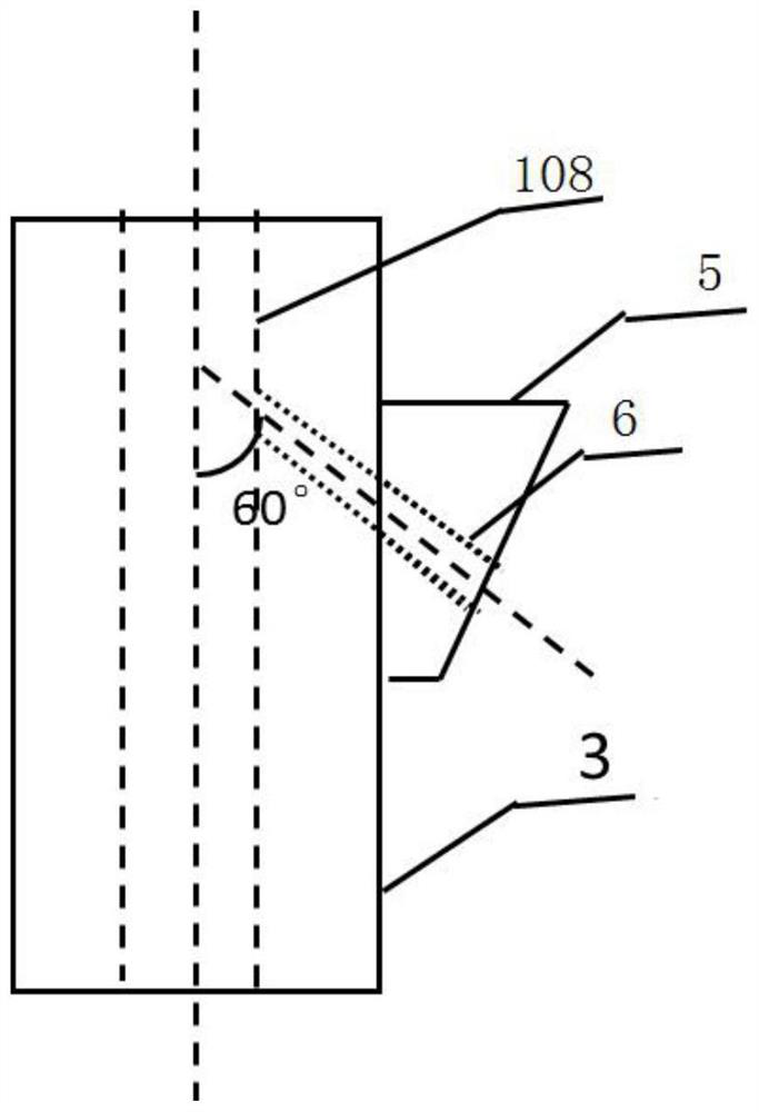 Irregular shaft cleaning and drifting device based on deflection angle flow dividing and drifting method