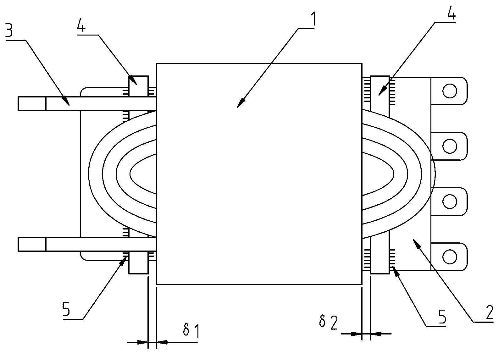 Method for adjusting leakage inductance of high-frequency transformer and high-frequency transformer