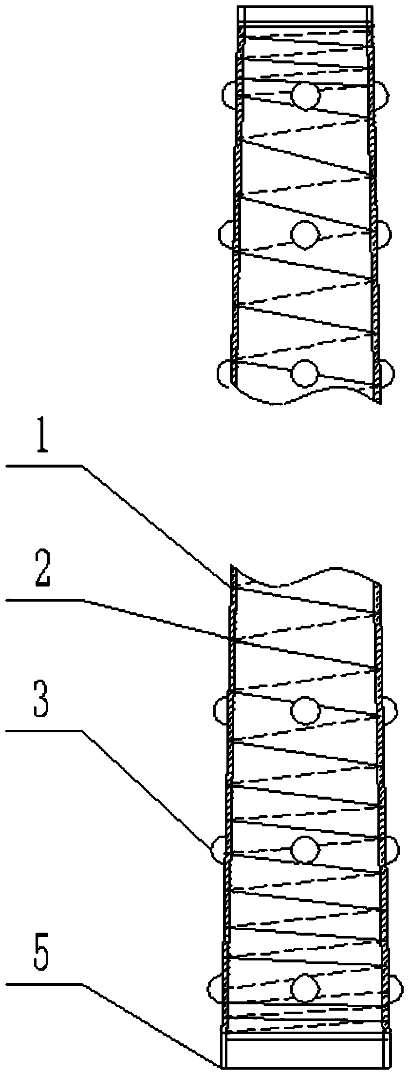 A production process for electric poles