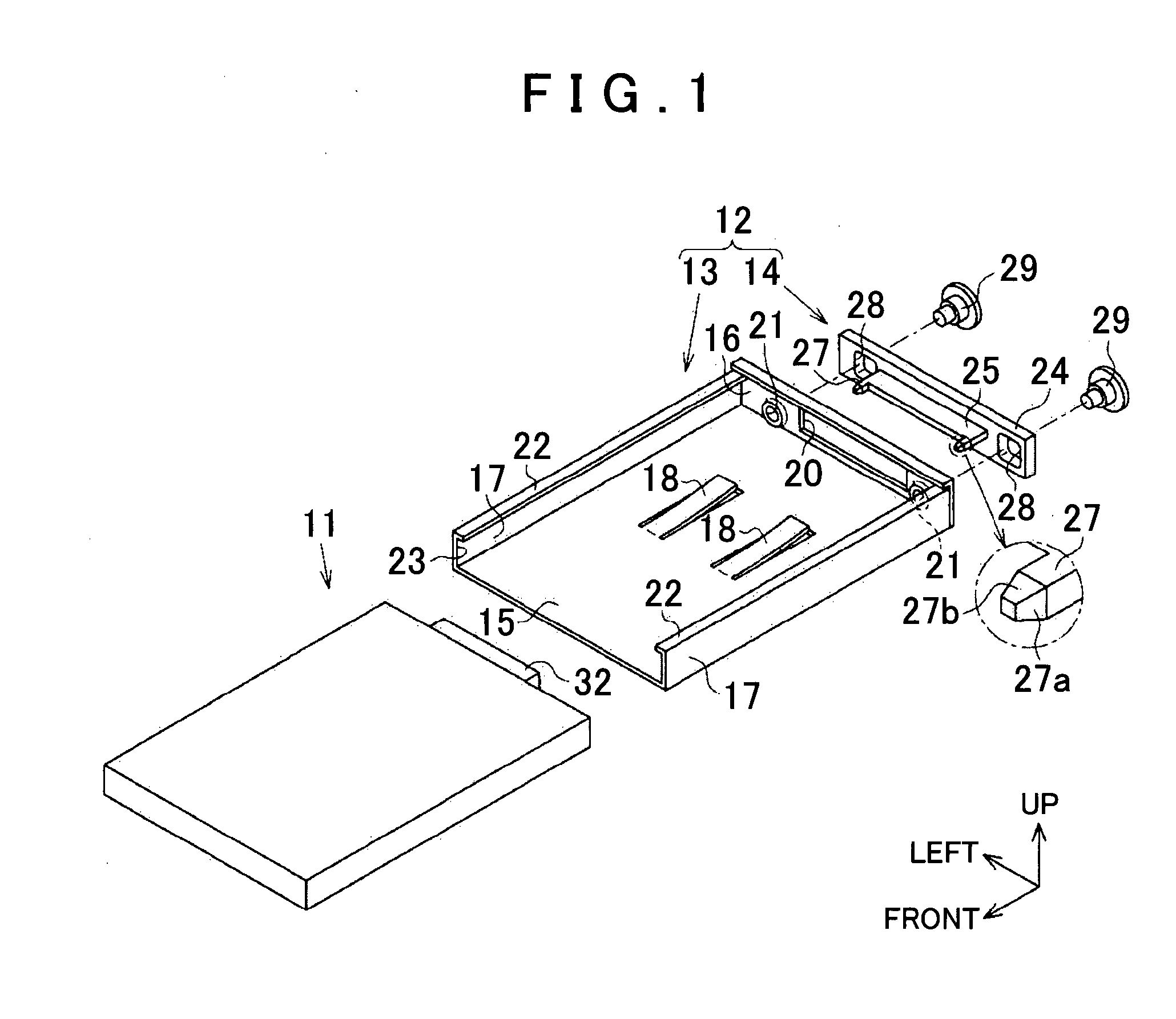 Connector coupling structure and holder device