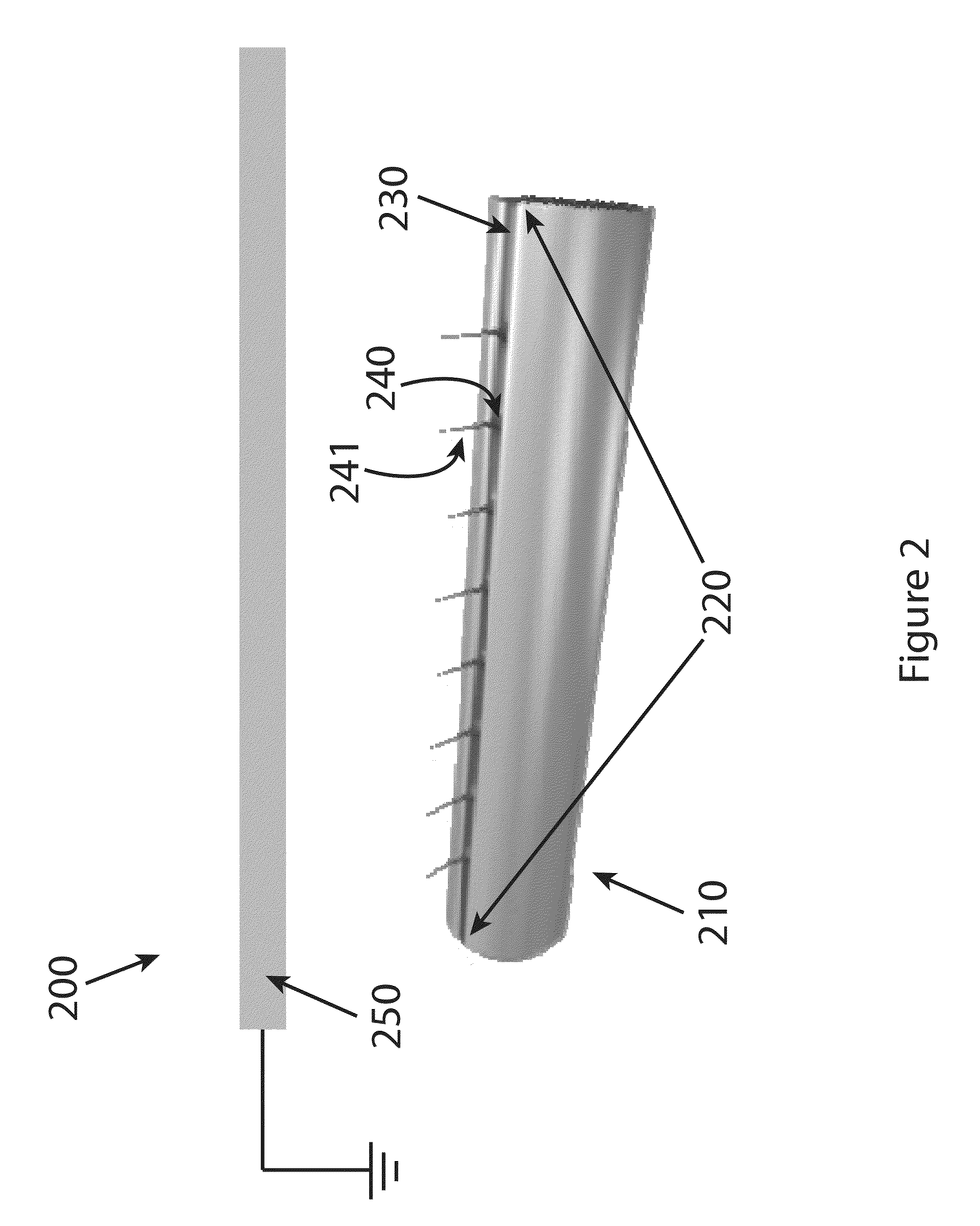 Electrospinning process for fiber manufacture