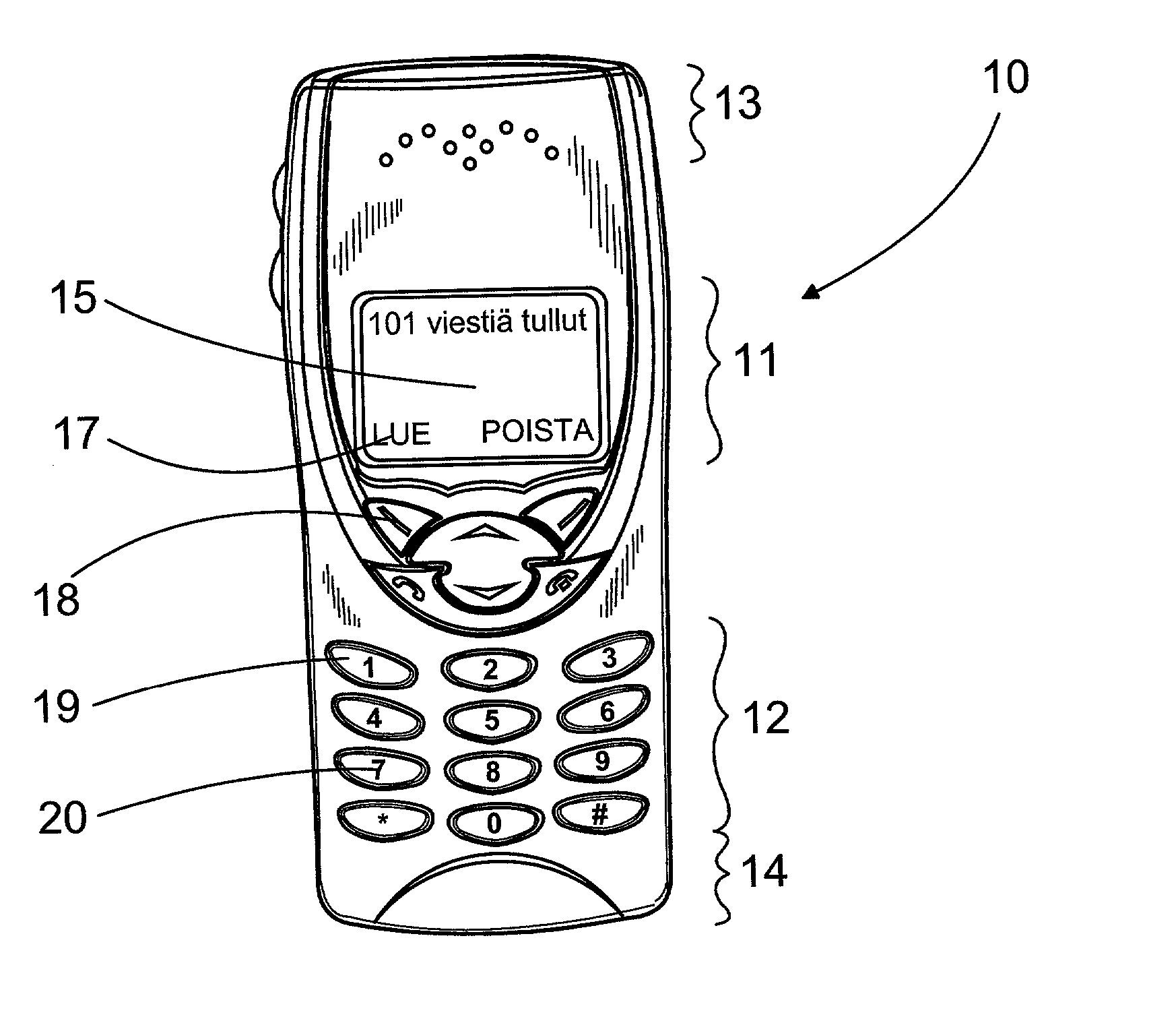 Mobile station including a display element