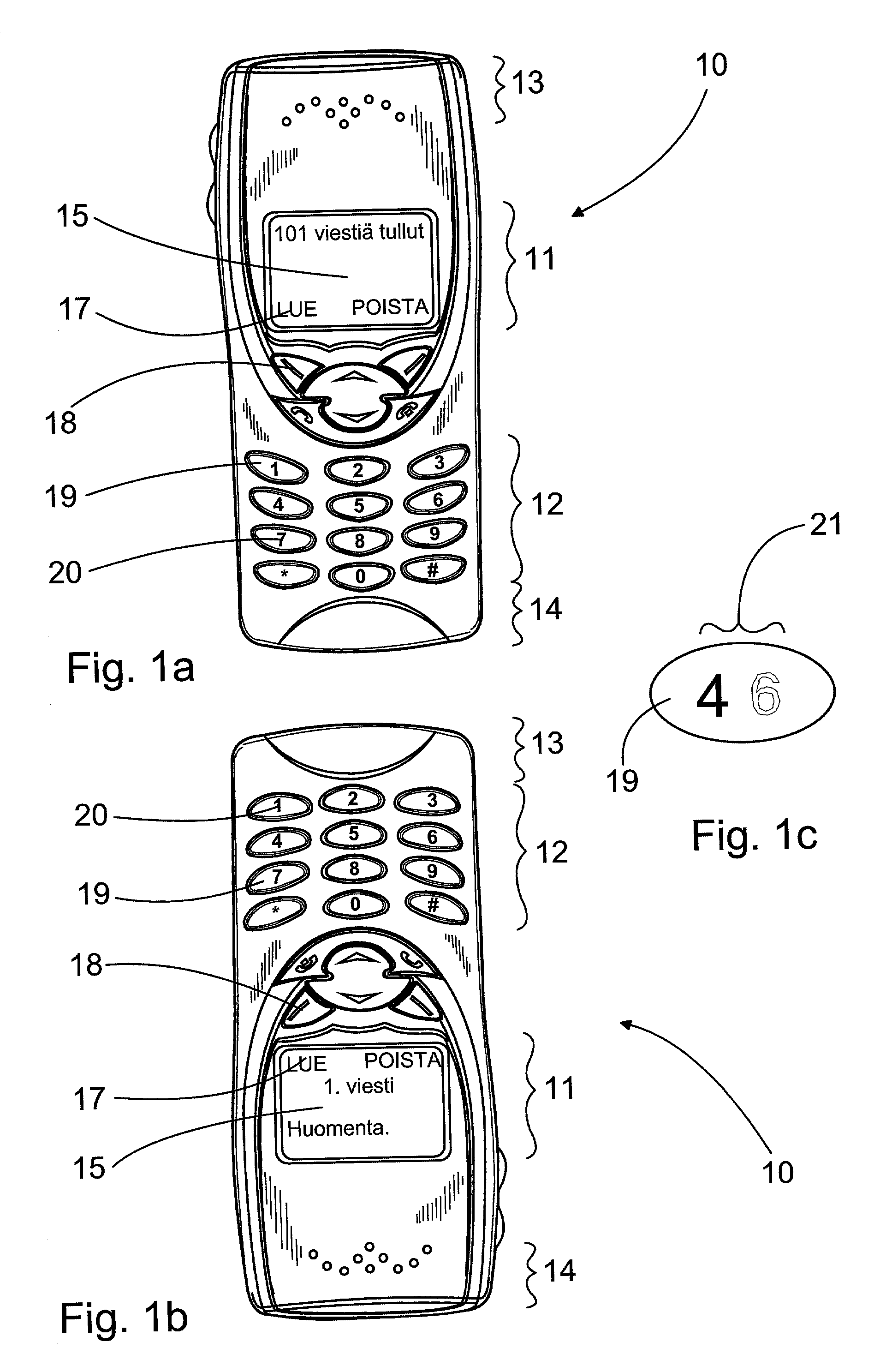 Mobile station including a display element