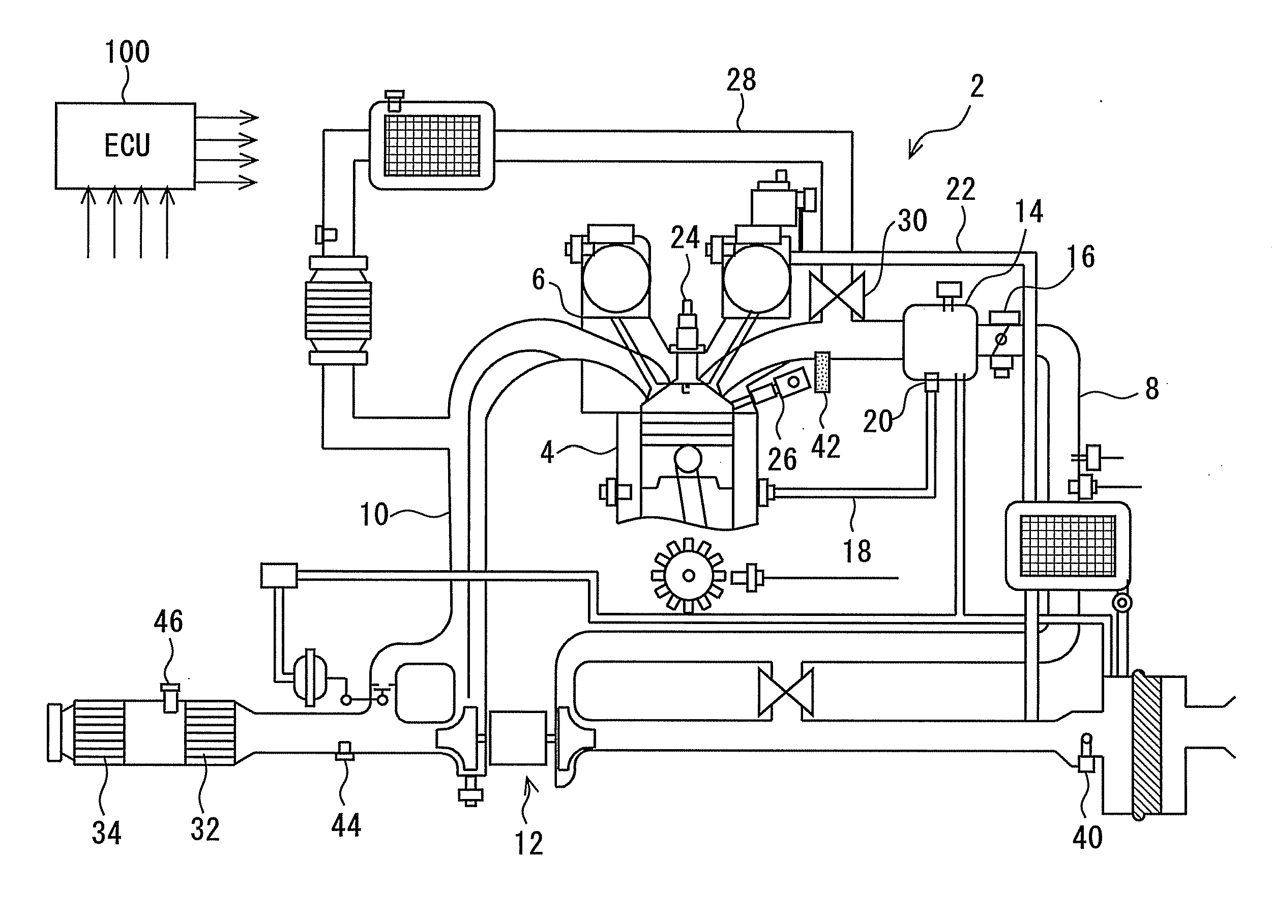 CONTROL DEVICE FOR INTERNAL COMBUSTION ENGINE AND MEASURING DEVICE OF MASS FLOW RATE OF NOx RECIRCULATED TO INTAKE PASSAGE WITH BLOWBY GAS