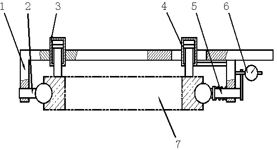 Measuring rod device for inner-ring raceway of pivoting support