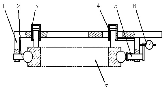 Measuring rod device for inner-ring raceway of pivoting support