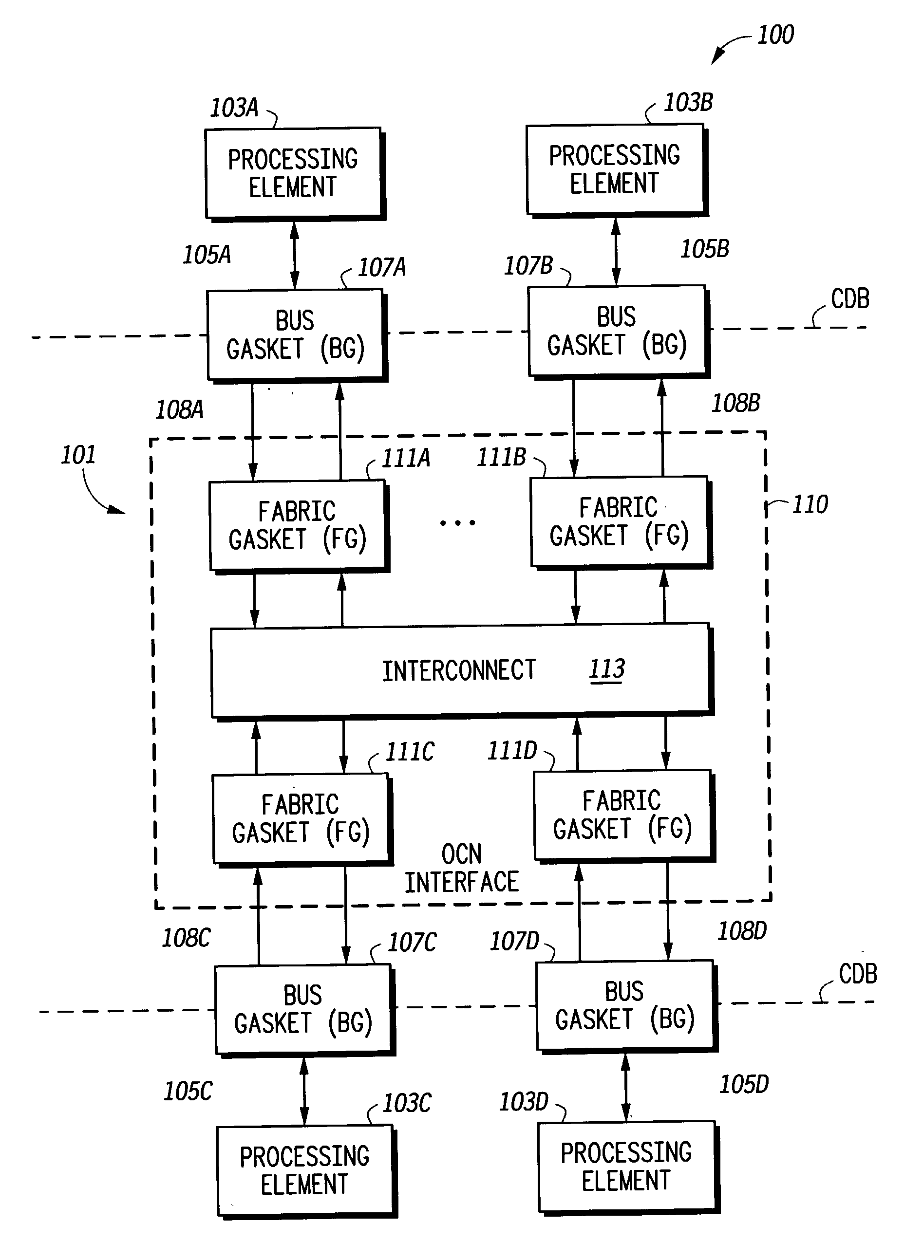 On chip network with independent logical and physical layers