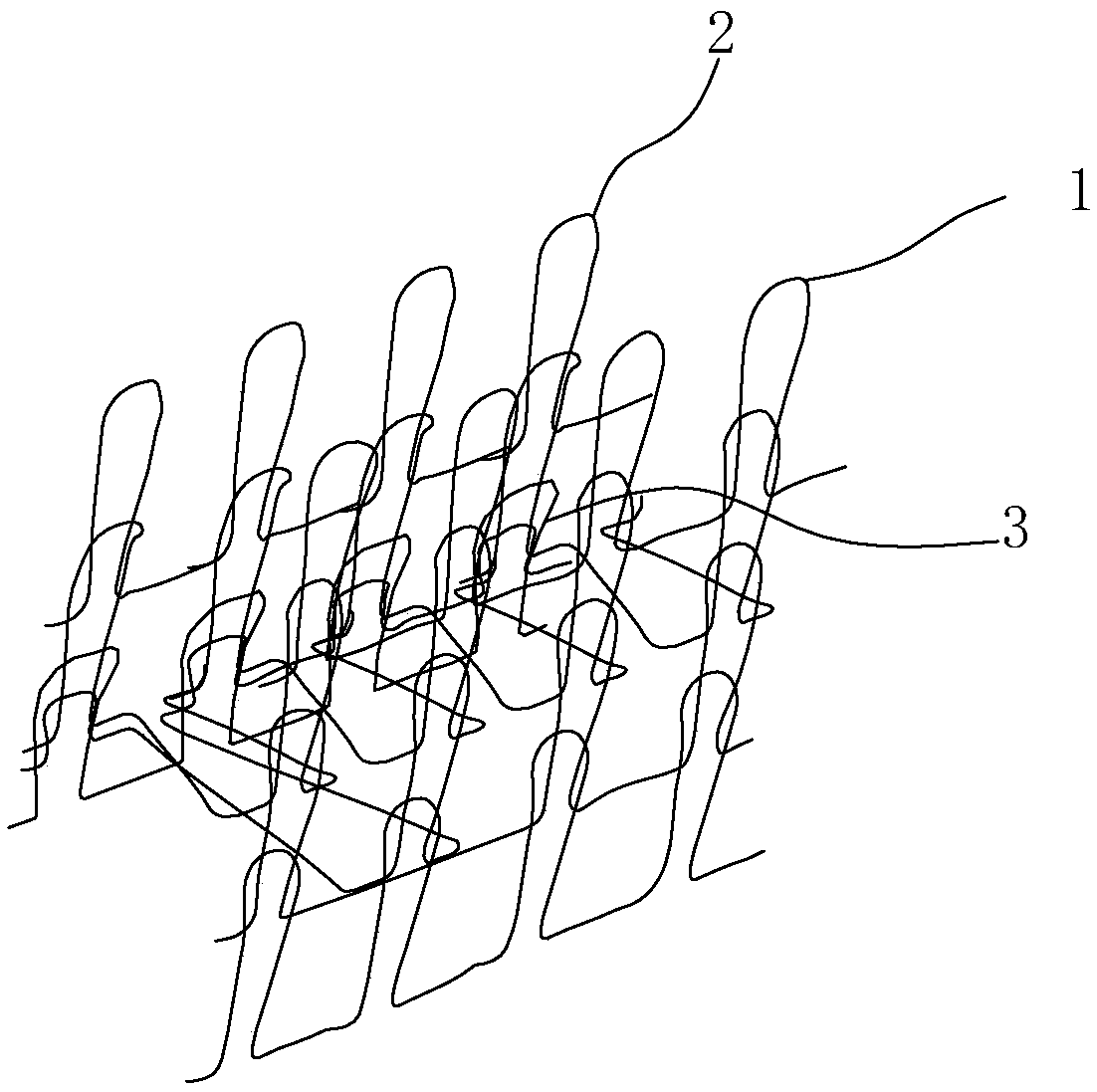 Small-diameter double-sided jacquard fabric and its 3D jacquard knitting method on small circular knitting machine