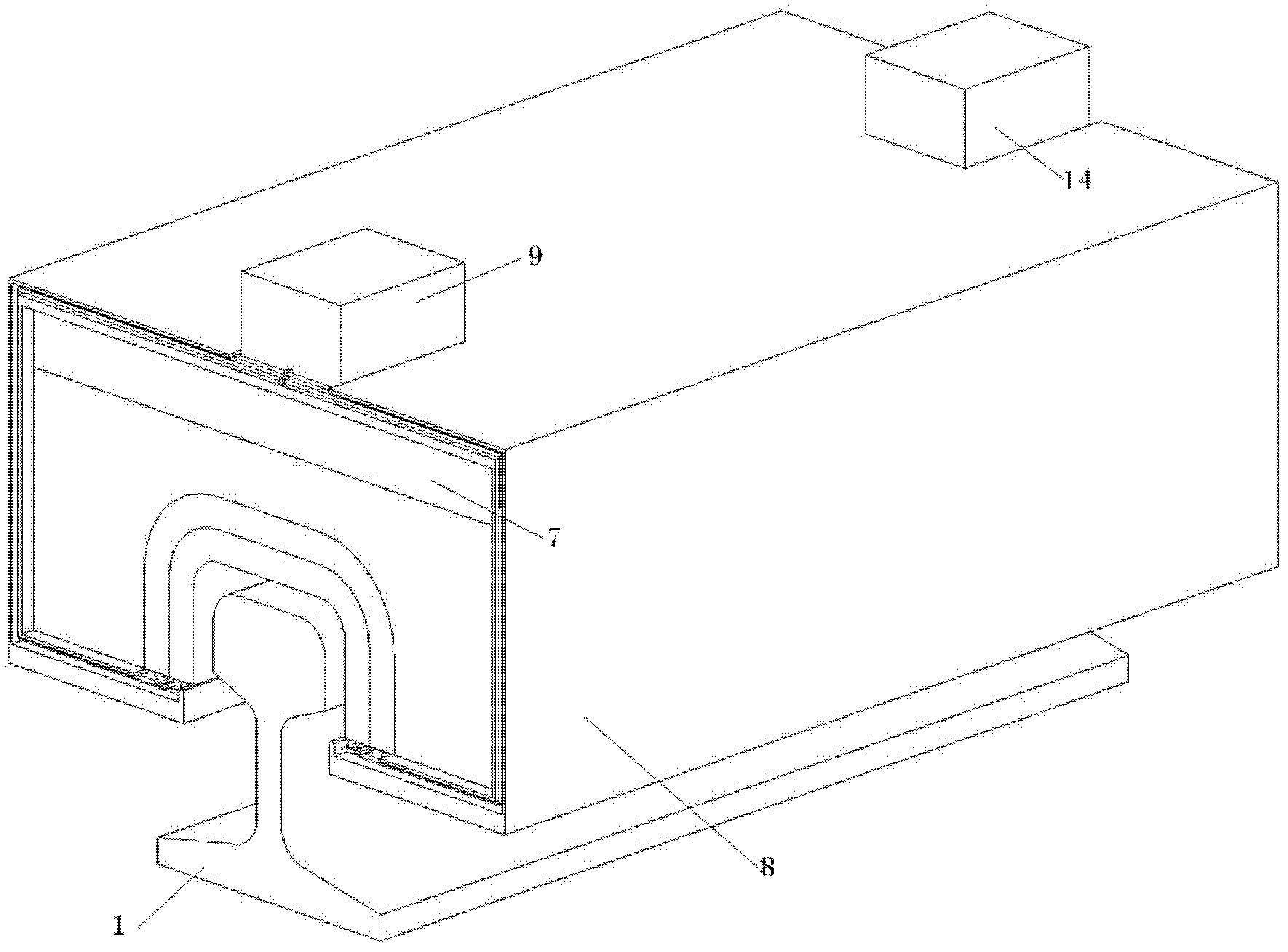 Rail destruction detection device and method based on magnetostriction and longitudinal ultrasonic guided wave