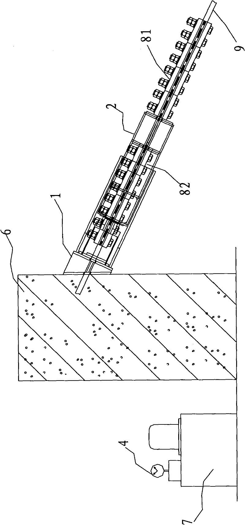 Skyline-fixing device for reciprocating cableways