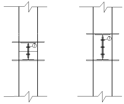 External reinforcing ring type square steel post special-shaped node with different beam heights