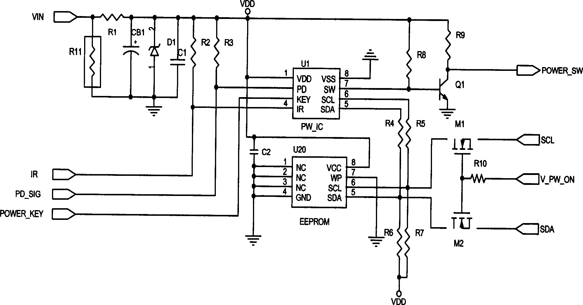 Power managing method and circuit for main system open/stand by management