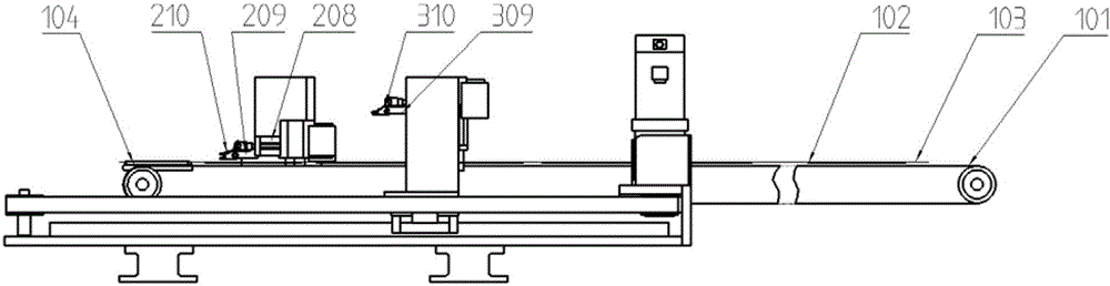 Welding strip dual traction mechanism and welding strip traction method
