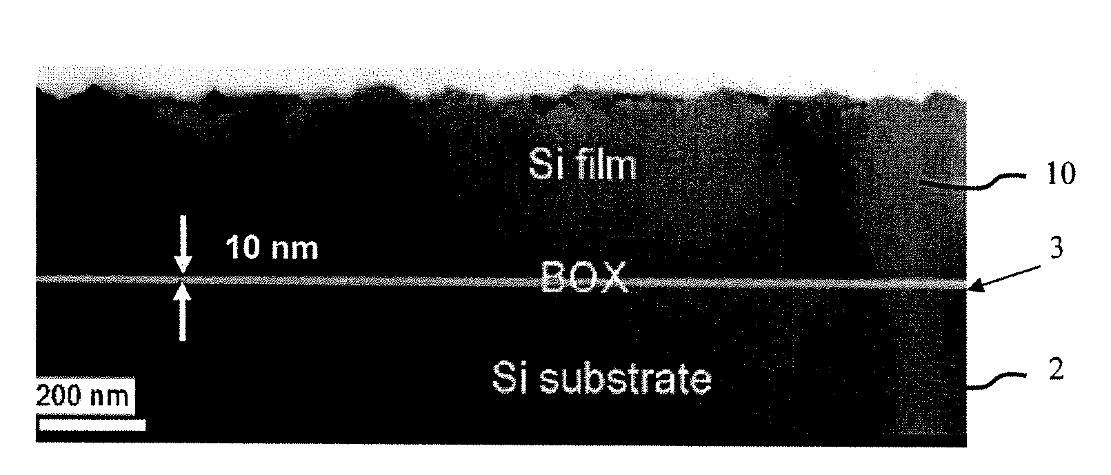 Soi substrates with a fine buried insulating layer