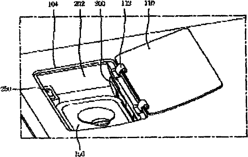 Clothes treatment device with liquid storing trough