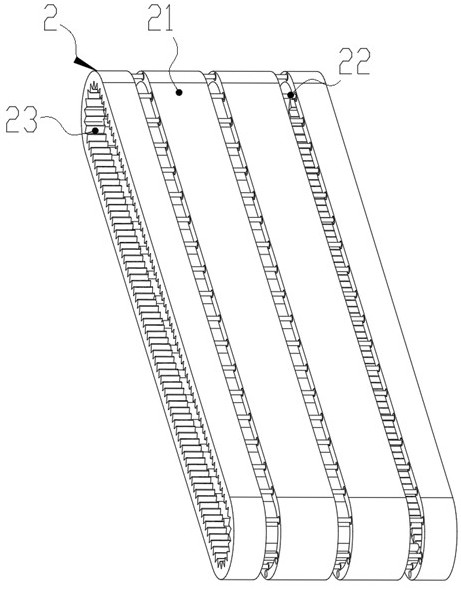 Convenient-to-adjust material conveying mechanism for mesh belt type quenching and normalizing dual-purpose furnace