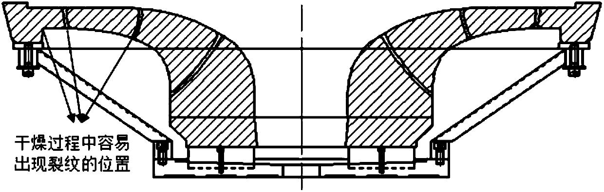 Drying bracket and drying device for impeller casting plaster mold