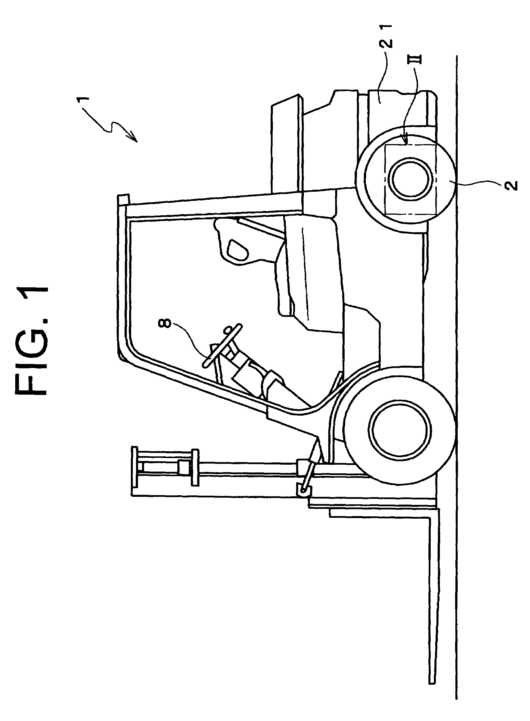 Axle supporting structure for industrial vehicle and industrial vehicle having the same